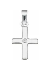 Ketten-Anhänger ADELIA ́S "925 Silber Kreuz Anhänger mit Zirkonia" Schmuckanhänger Gr. Damen, mit Zirkonia, Silber 925 (Sterlingsilber), silberfarben (silber) Damen mit Zirkonia Silberschmuck für & Herren