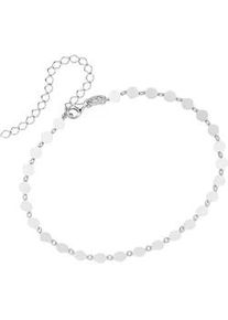 Fußkette Smart Jewel "runde Plättchen, Silber 925" Fußkettchen Gr. 28cm, Silber 925 (Sterlingsilber), silberfarben (silber) Damen