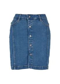 Sommerrock Urban Classics "Urban Classics Damen Ladies Organic Stretch Button Denim Skirt" Gr. 30, blau (clearblue washed) Damen Röcke