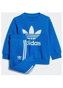 Trainingsanzug Adidas ORIGINALS "CREW SET" Gr. 86, blau (bluebird) Kinder Sportanzüge