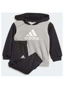 Trainingsanzug Adidas SPORTSWEAR "I CB FT JOG" Gr. 68, schwarz (black / medium grey heather) Kinder Sportanzüge