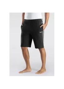 Sweatshorts BENCH. LOUNGEWEAR "kurze Relaxshort, Jogginghose" Gr. M (48/50), N-Gr, schwarz Herren Hosen weicher Sweat-Qualität