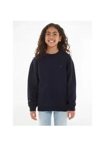 Sweatshirt Tommy Hilfiger "U TIMELESS SWEATSHIRT" Gr. 16 (176), blau (desert sky) Jungen Sweatshirts Kinder bis 16 Jahre, Logo-Flag, Rundhals