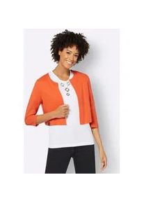 WITT Shirtjacke CASUAL LOOKS "Bolero" Gr. 52, orange Damen Shirts