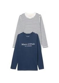 Marc O'Polo T-Shirt MARC O'POLO "im 2er Pack" Gr. 176, blau Damen Shirts Langarmshirt Shirt