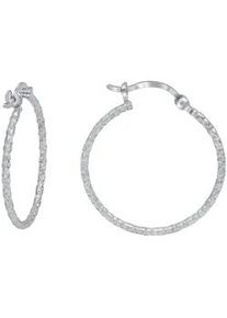 Paar Creolen Firetti "Schmuck Geschenk Silber 925 Ohrschmuck diamantiert" Ohrringe Gr. 40, Silber 925 (Sterlingsilber), silberfarben Damen