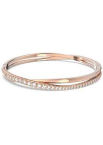 Armreif Swarovski "Twist, 5620552" Armbänder Gr. Metall, rosegold (roségoldfarben-kristallweiß + kristallweiß) Damen mit Swarovski Kristall