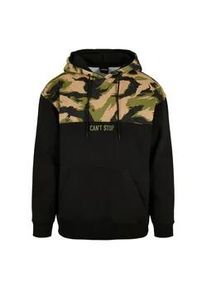 Cayler & Sons Sweatshirt CAYLER & SONS "Cayler Sons Herren Can ́t Stop Box Hoody" Gr. L, schwarz (black/woodland) Herren Sweatshirts Hoodie Sweatshirt