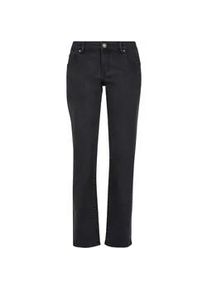 Bequeme Jeans Urban Classics "Urban Classics Damen Ladies Low Waist Straight Denim Pants" Gr. 30, Normalgrößen, schwarz (schwarzwashed) Damen Jeans