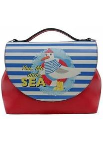 Henkeltasche DOGO "Damen Handy Bag You, Me and the Sea Vegan Damen Handtaschen" Gr. H/T: 24cm x 12cm OneSize, rot Damen Taschen Vegan