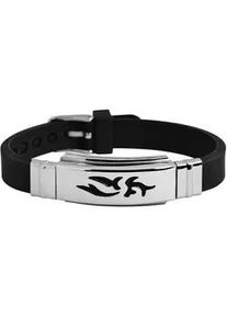 Edelstahlarmband ADELIA ́S "Herren Armband aus Edelstahl 22 cm" Armbänder Gr. 22, Edelstahl, silberfarben (silber) Herren