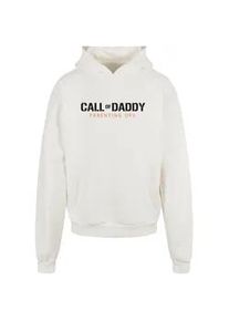 Kapuzensweatshirt Merchcode "Merchcode Herren Fathers Day - Call of Daddy Ultra Heavy Hoody" Gr. 4XL, weiß (ready for dye) Herren Sweatshirts