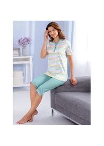 wäschepur Schlafanzug WÄSCHEPUR Gr. 40/42, grün (mint, bedruckt) Damen Homewear-Sets