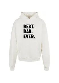 Kapuzensweatshirt Merchcode "Merchcode Herren Fathers Day - Best Dad Ever Ultra Heavy Hoody" Gr. 4XL, weiß (ready for dye) Herren Sweatshirts