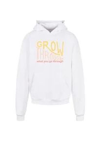 Kapuzensweatshirt Merchcode "Merchcode Herren Spring - Grow through 2 Ultra Heavy Hoody" Gr. XS, weiß Herren Sweatshirts