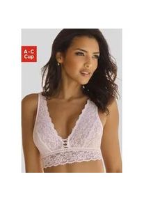 Bralette Vivance Gr. 80, Cup B, weiß Damen BHs ohne Bügel, rundherum aus floraler Spitze, Dessous