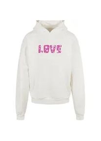 Kapuzensweatshirt Merchcode "Merchcode Herren Valentines Day - Flowers Love Ultra Heavy Hoody" Gr. 4XL, weiß (ready for dye) Herren Sweatshirts