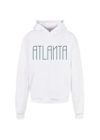 Kapuzensweatshirt Merchcode "Merchcode Herren Atlanta Ultra Heavy Hoody" Gr. L, weiß Herren Sweatshirts