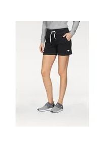 Sweatshorts Kangaroos Gr. 32 (XS), N-Gr, schwarz Damen Hosen Shorts Strandshorts mit kontrastfarbener Kordel und kleinem Label-Print