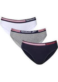 Slip Reebok "Womens RBK Briefs LIZZIE" Gr. M, weiß (white/grey/navy) Herren Unterhosen