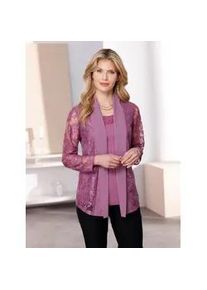 Spitzenbluse Classic Basics Gr. 56, lila (violett) Damen Blusen