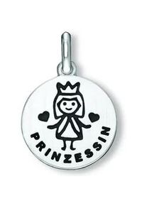 Ketten-Anhänger ONE ELEMENT "Prinzessin Anhänger aus 925 Silber Ø 12,5 mm" Schmuckanhänger Gr. Silber 925 (Sterlingsilber), silberfarben (silber) Mädchen Damen Silber Schmuck Prinzessin