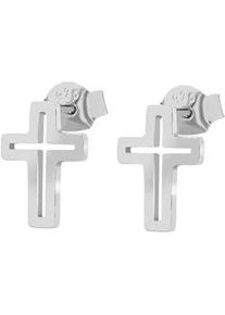 Paar Ohrstecker ADELIA ́S "Damen Kreuz aus 925 Silber" Ohrringe Gr. Damen, silberfarben (silber) Damen