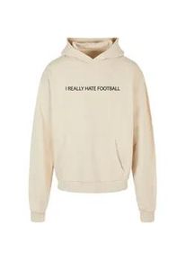 Kapuzensweatshirt Merchcode "Merchcode Herren Hate Football Ultra Heavy Hoody" Gr. S, beige (sand) Herren Sweatshirts