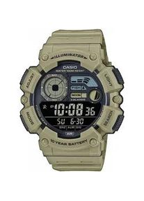 Chronograph CASIO TIMELESS COLLECTION Armbanduhren grün (olivgrün) Herren Quarzuhr, Armbanduhr, Herrenuhr, digital, automatischer Kalender