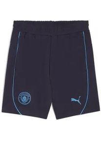 Sporthose Puma "Manchester City Casuals Shorts Herren" Gr. S, Normalgrößen, blau (new navy magic blau) Herren Hosen