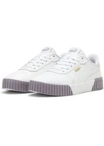 Sneaker Puma "Carina 2.0 Sneakers Damen" Gr. 35.5, weiß (weiß pale plum gold lila) Schuhe