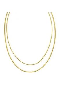 Collier PURELEI "Schmuck Geschenk Two Layers doppelte Kette, 23171" Halsketten Gr. Edelstahl, L: 45cm, goldfarben (gelbgoldfarben) Damen