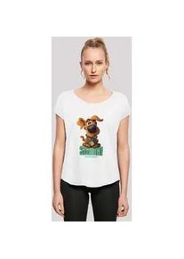 T-Shirt F4NT4STIC "Long Cut 'Scooby Doo Puppy Scooby'" Gr. 5XL, weiß Damen Shirts Damen,Premium Merch,Lang,Longshirt,Bedruckt