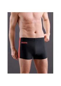 Badehose feel good Gr. 7, Normalgrößen, orange (schwarz-terra) Herren Badehosen