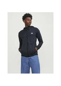 Jack & Jones Kapuzensweatjacke JACK & JONES "JCOAIR SWEAT ZIP HOOD NOOS." Gr. XL, blau (schwarz navy detail:melange) Herren Sweatjacken mit Kapuze