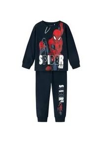 Schlafanzug name it "NMMALFRED SPIDER LS NIGHTSET NOOS MAR" Gr. 98 (104), blau (dark sapphire) Kinder Homewear-Sets