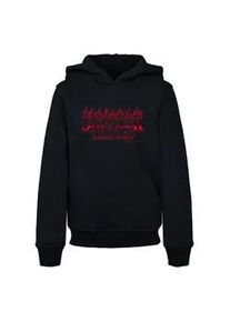 Kapuzensweatshirt ABSOLUTE CULT "ABSOLUTE Herren Kids Stranger Things - Flames Basic Hoody" Gr. 122/128, schwarz Jungen Sweatshirts