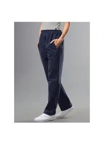 Jerseyhose TRIGEMA "TRIGEMA Freizeithose aus 100% Baumwolle" Gr. S, US-Größen, blau (navy) Damen Hosen