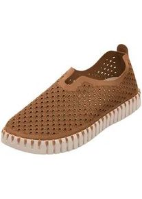 Sneaker Ilse Jacobsen "TULIP3275" Gr. 42, beige (cashew) Damen Schuhe Espadrille Slipper Praktisch, bequem, flexible Laufsohle, ohne Klebstoff