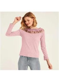 Langarmshirt Heine "Shirt" Gr. 44, rosa (softrose) Damen Shirts