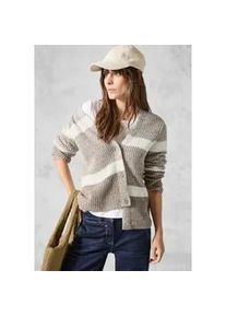 Cardigan Cecil Gr. XXL (46), beige (alabaster melange) Damen Strickjacken mit V-Ausschnitt