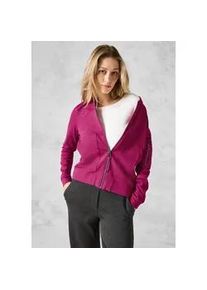 Cardigan Cecil Gr. M (40), pink (jewel pink) Damen Strickjacken aus softem Materialmix