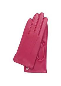 Lederhandschuhe Kessler "Carla" Gr. 8,5, pink Damen Handschuhe mit dezentem Logo-Emblem