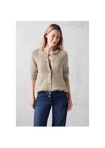 Cardigan Cecil Gr. XXL (46), beige (alabaster melange) Damen Strickjacken mit dekorativer Knopfleiste