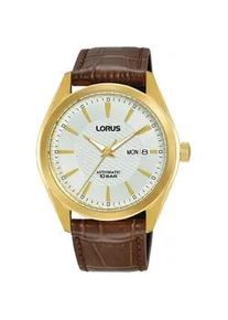 Automatikuhr Lorus "Classic" Armbanduhren braun Herren Armbanduhr, Herrenuhr, Mechanische Uhr, Lederarmband, analog, Tag