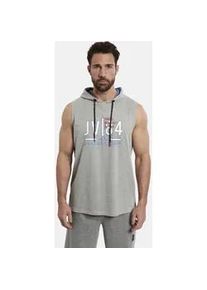 Kapuzensweatshirt Jan Vanderstorm "Sweatshirt LEWI" Gr. XXXL, grau (grau melange) Herren Sweatshirts