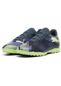 Fußballschuh Puma "FUTURE 7 PLAY TT Fußballschuhe Herren" Gr. 41, gray skies elektro purple fizzy apple white yellow Schuhe