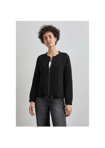 Cardigan Street One Gr. 38, schwarz Damen Strickjacken mit Stehkragen