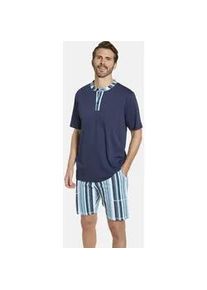 Shorty Babista "Schlafanzug VILORO" Gr. XL, blau Herren Homewear-Sets mit farbigem Muster