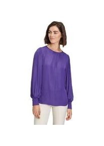 Satinbluse Betty Barclay "Betty Barclay Satin-Bluse langarm" Gr. 48, blau (blau violet) Damen Blusen